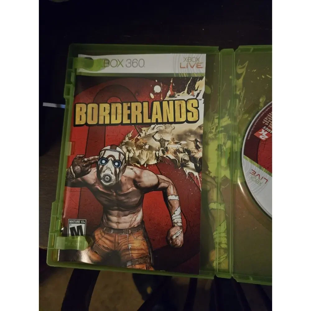 Borderlands Xbox 360 2009 Complete CIB Game Disc Case Manual